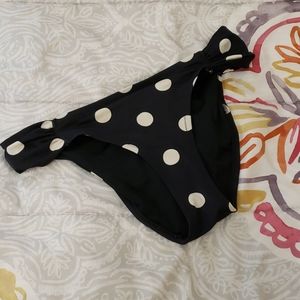 Pink Victoria Secret Polka Dot Bikini Bottoms Black White Women's Small S